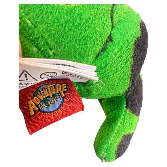 Adventure Planet Green And Black Poison Dart Frog Realistic Plush 8” Inches - Picture 7 of 9